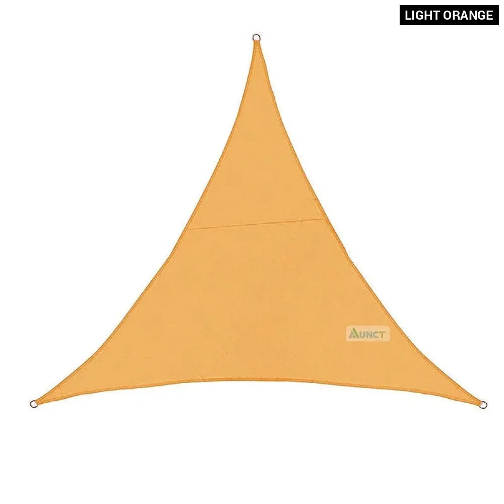 10x10'x10ft Triangle Waterproof Shade Sail Awning Outdoor Romantic Warm 420d Oxford Sun Shade Led Light String
