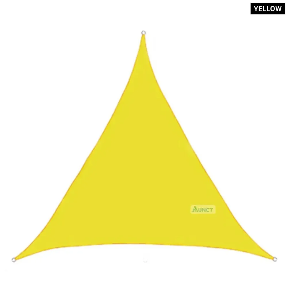 10x10'x10ft Triangle Waterproof Shade Sail Awning Outdoor Romantic Warm 420d Oxford Sun Shade Led Light String