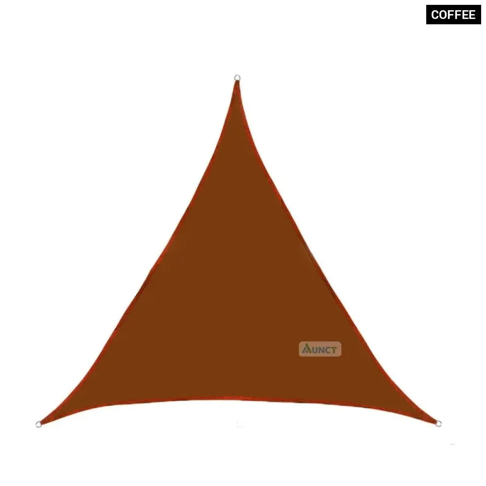 10x10'x10ft Triangle Waterproof Shade Sail Awning Outdoor Romantic Warm 420d Oxford Sun Shade Led Light String