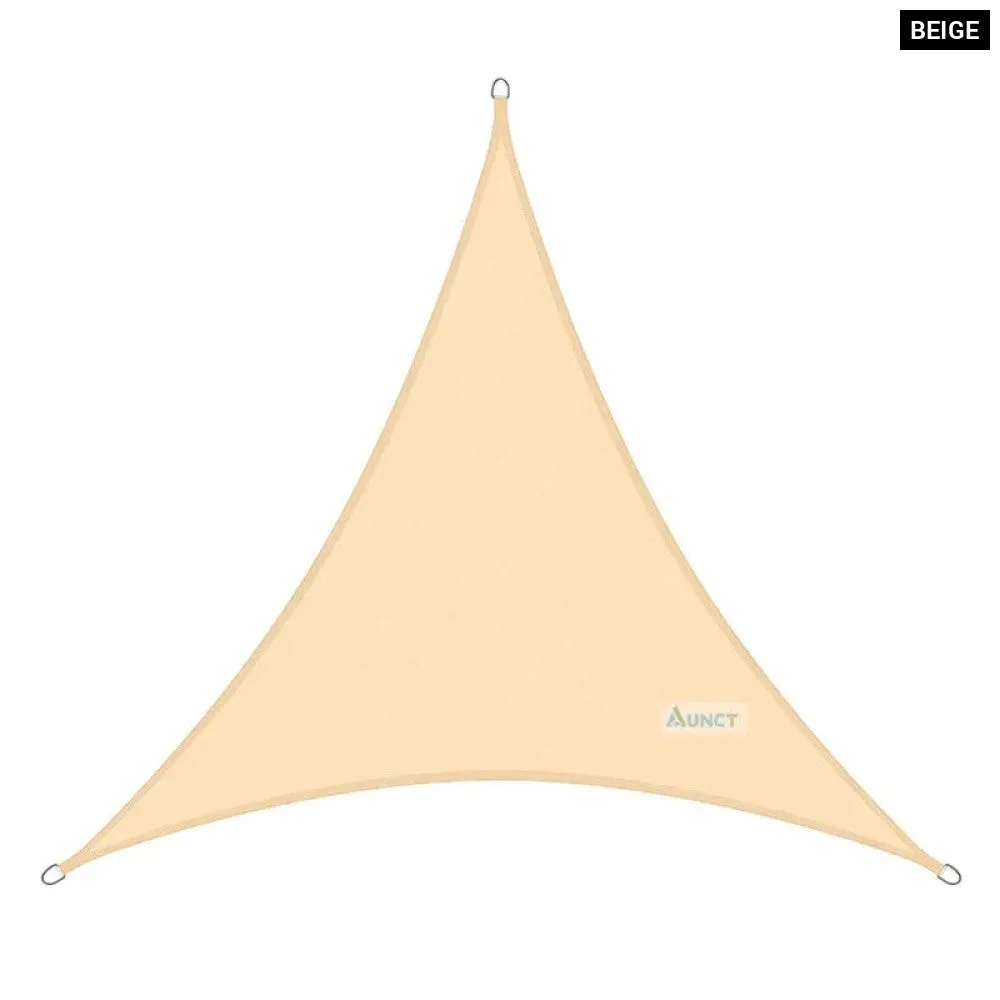 10x10'x10ft Triangle Waterproof Shade Sail Awning Outdoor Romantic Warm 420d Oxford Sun Shade Led Light String