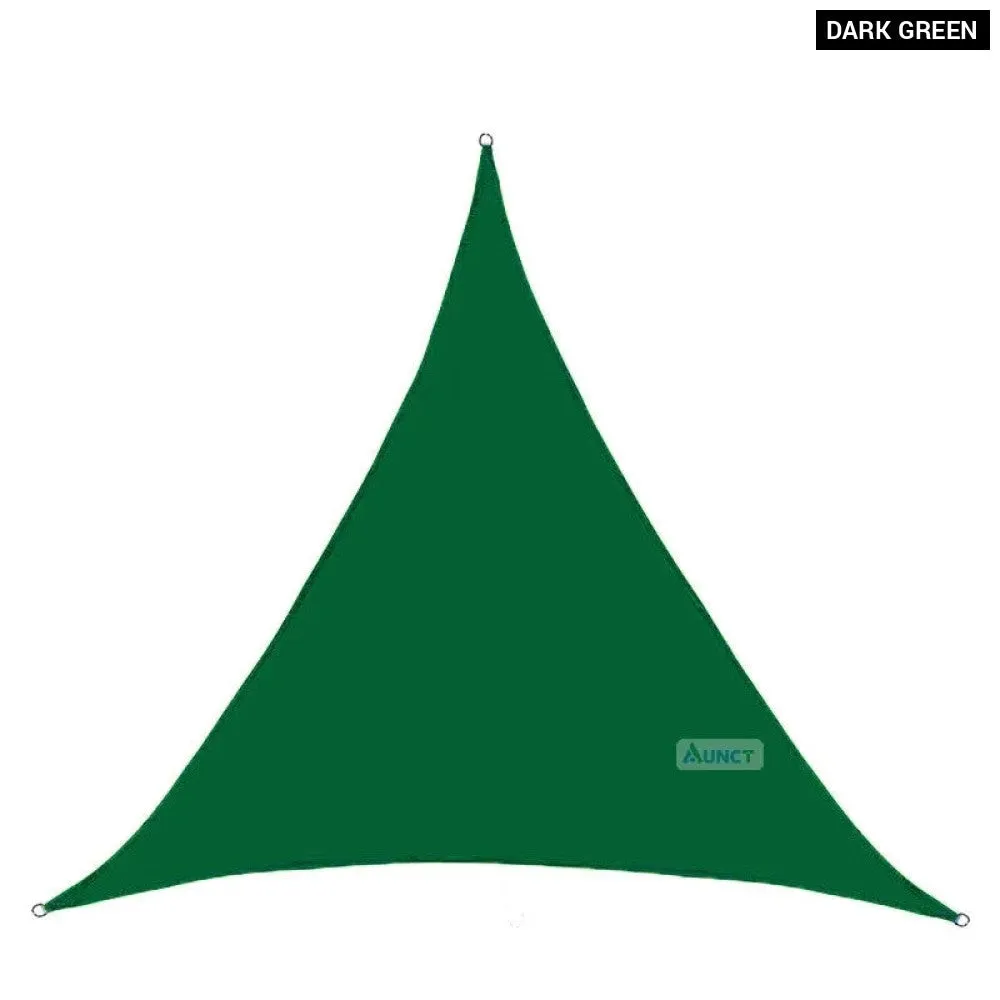 10x10'x10ft Triangle Waterproof Shade Sail Awning Outdoor Romantic Warm 420d Oxford Sun Shade Led Light String