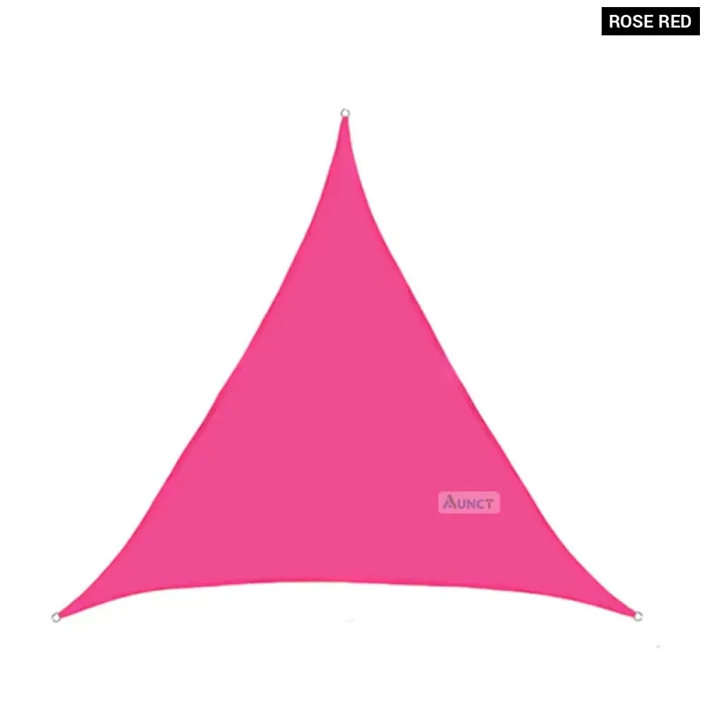 10x10'x10ft Triangle Waterproof Shade Sail Awning Outdoor Romantic Warm 420d Oxford Sun Shade Led Light String