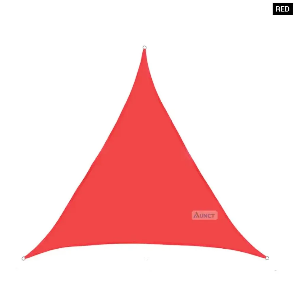 10x10'x10ft Triangle Waterproof Shade Sail Awning Outdoor Romantic Warm 420d Oxford Sun Shade Led Light String