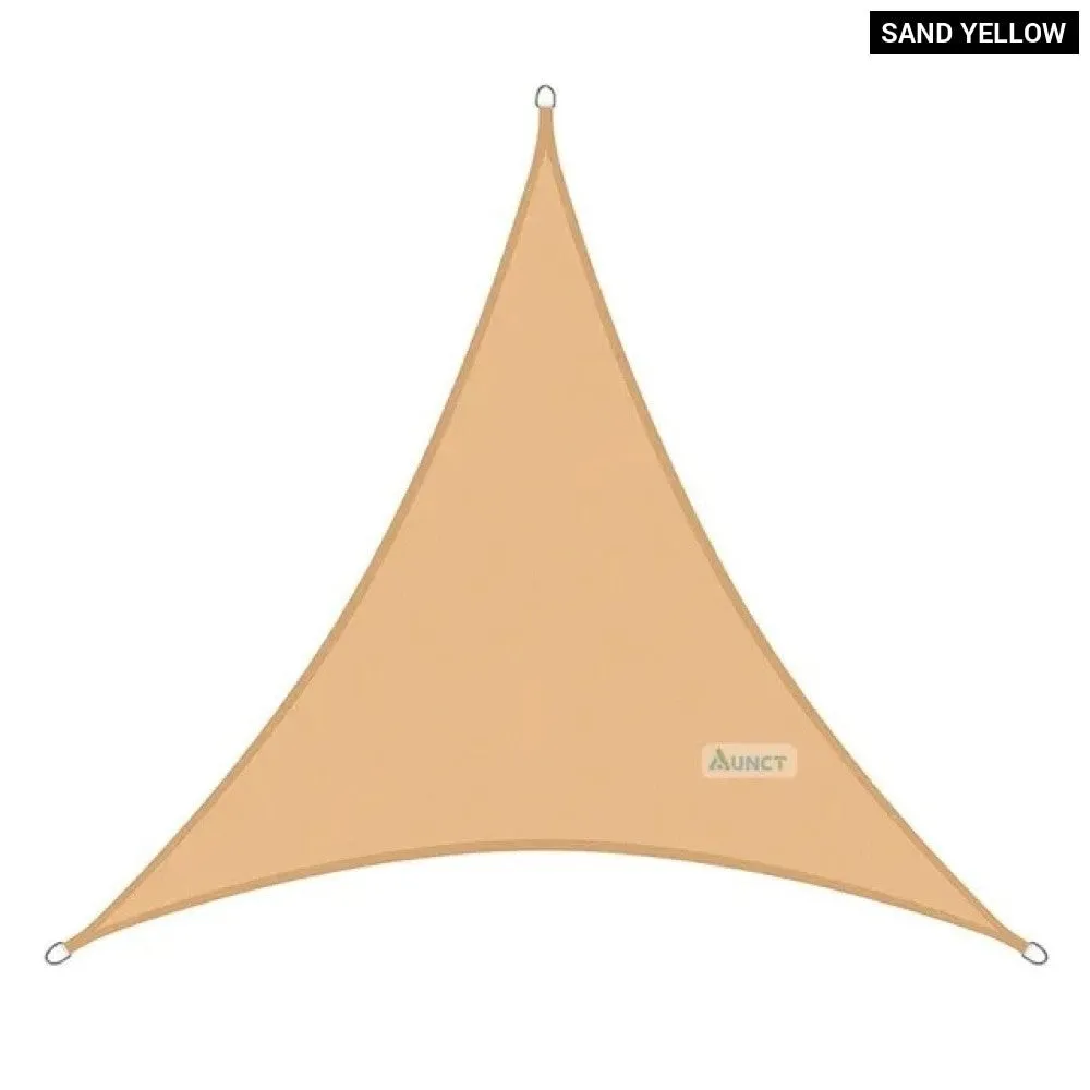 10x10'x10ft Triangle Waterproof Shade Sail Awning Outdoor Romantic Warm 420d Oxford Sun Shade Led Light String