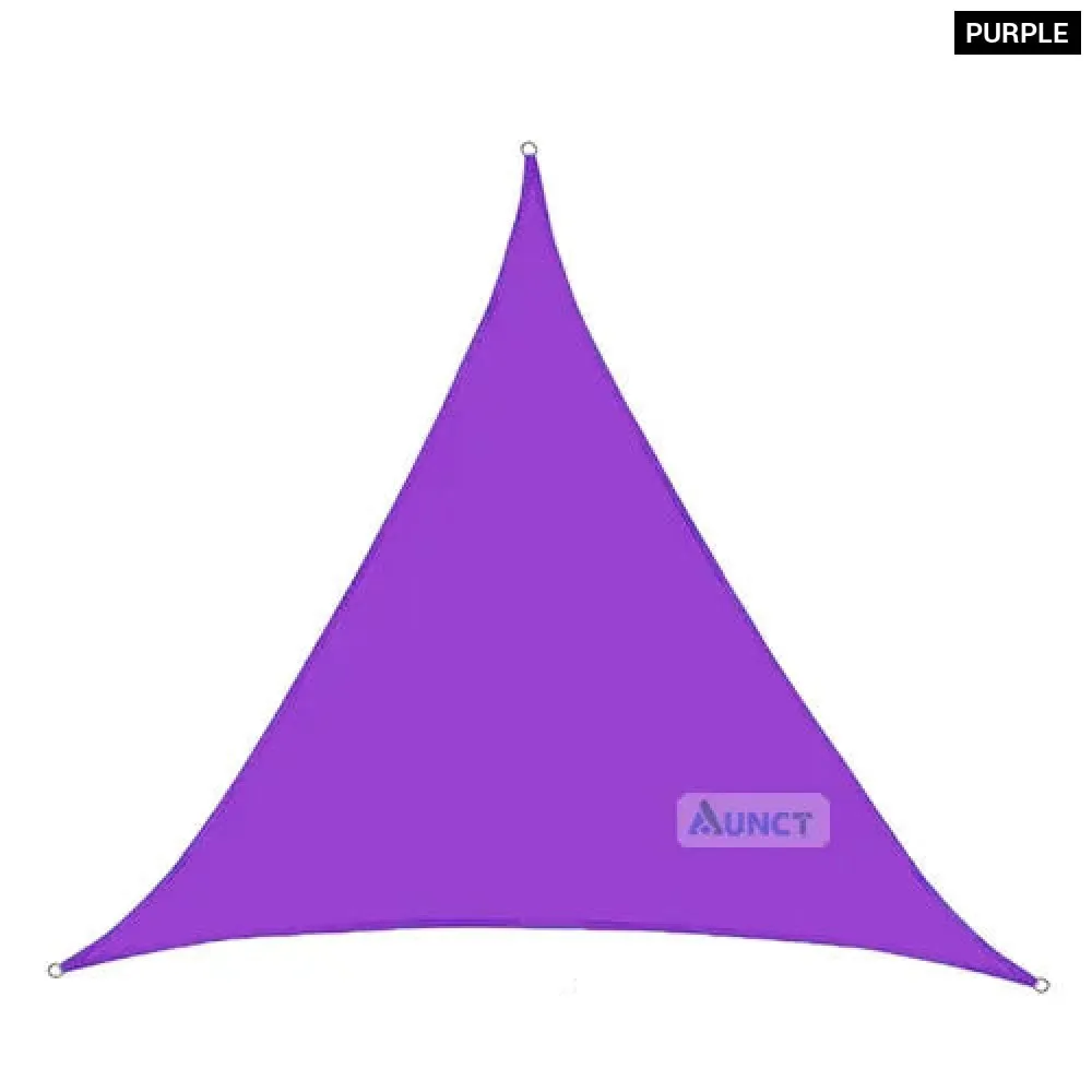 10x10'x10ft Triangle Waterproof Shade Sail Awning Outdoor Romantic Warm 420d Oxford Sun Shade Led Light String