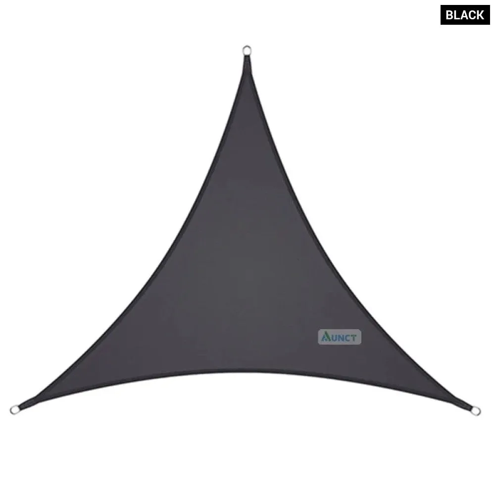 10x10'x10ft Triangle Waterproof Shade Sail Awning Outdoor Romantic Warm 420d Oxford Sun Shade Led Light String