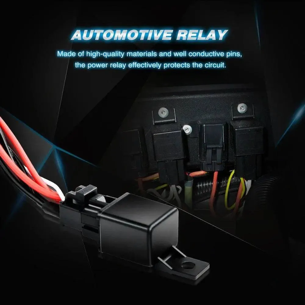 16AWG Wire Harness Crimp Chassis Mount Kit 2 Leads W/ 12V 3Pin Switch | 3 Fuses | 4 Spade Connectors