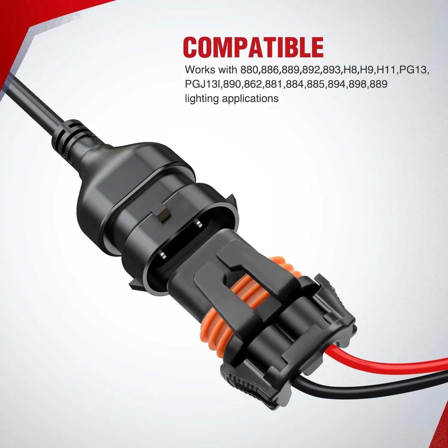 16AWG Wire Harness Kit 12V Heavy Duty 5PIN Rocker Switch Relay Blade Fuse Socket Connector For H11 H9 H8 886 889 892 PGJ13 Fog Light Bulbs