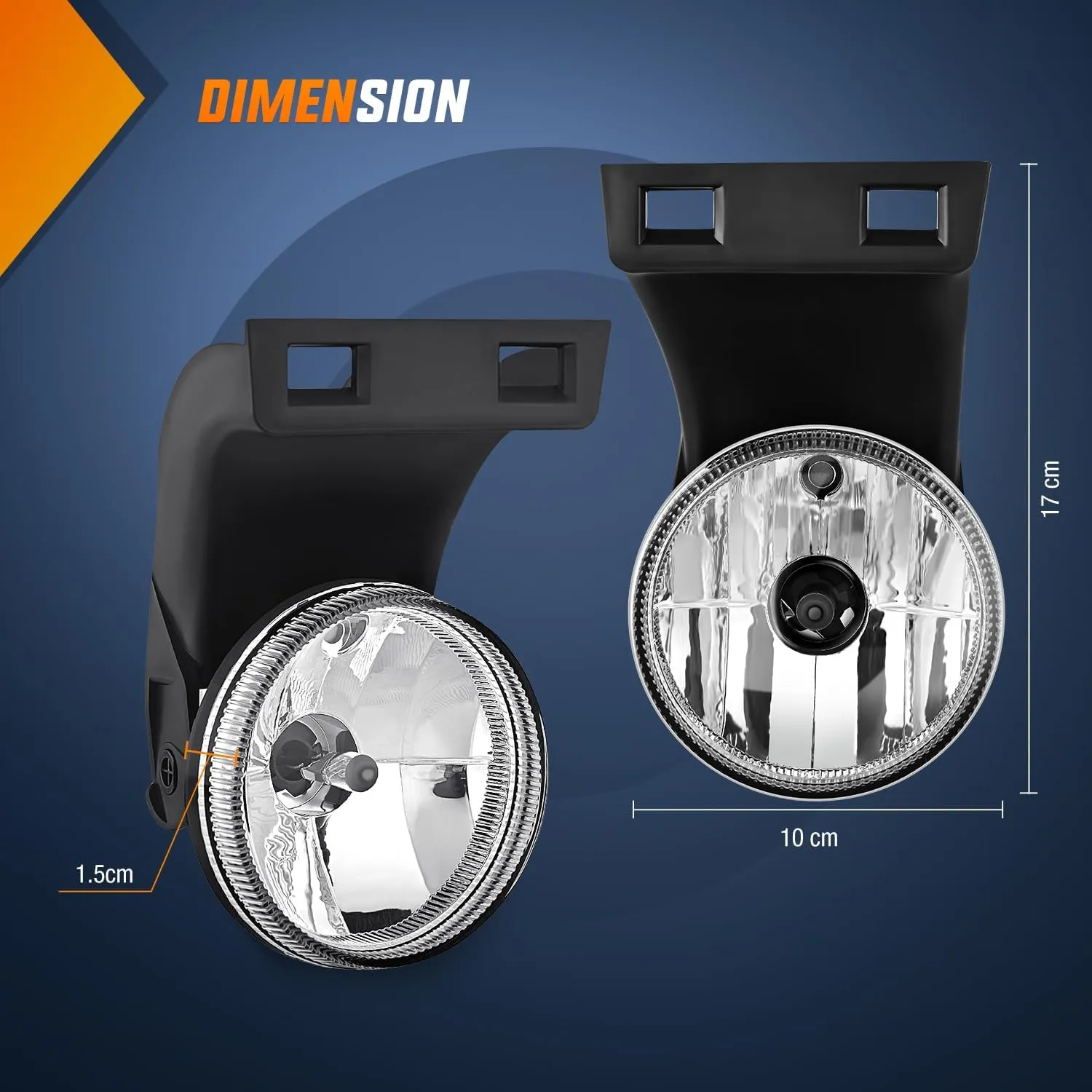 1994-2001 Dodge Ram 1500 1994-2002 Dodge Ram 2500 3500 Fog Lights Assembly Clear Lens