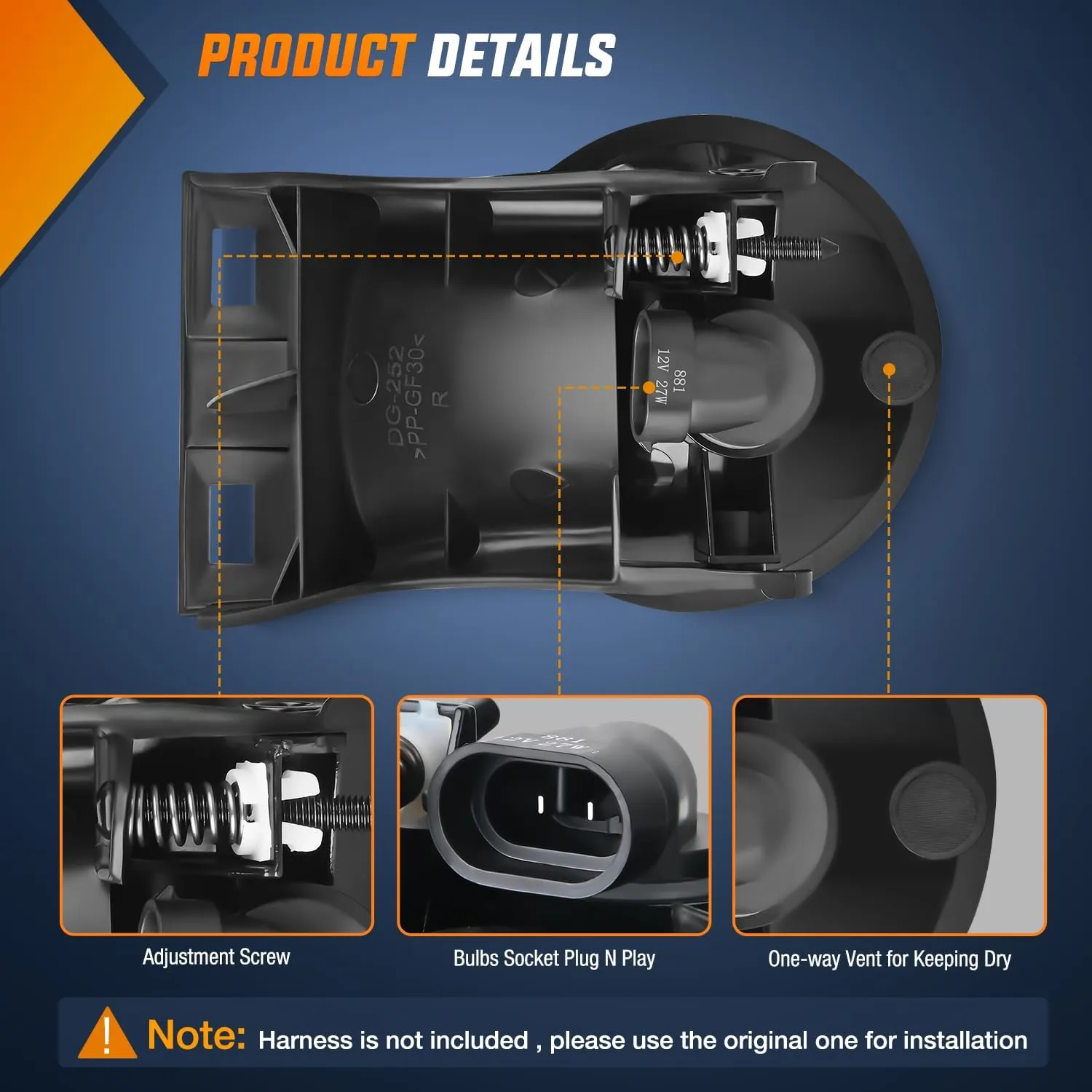 1994-2001 Dodge Ram 1500 1994-2002 Dodge Ram 2500 3500 Fog Lights Assembly Clear Lens