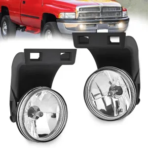 1994-2001 Dodge Ram 1500 1994-2002 Dodge Ram 2500 3500 Fog Lights Assembly Clear Lens