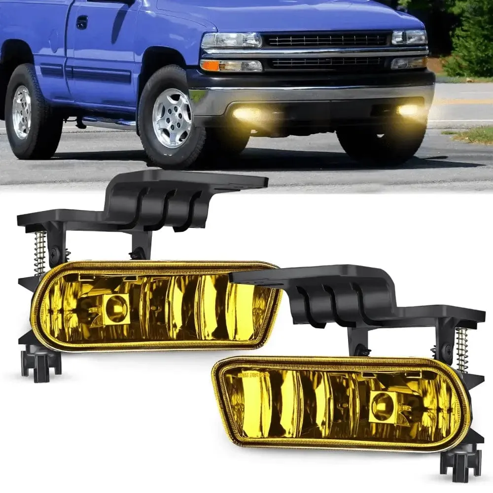 1999-2002 Chevy Silverado 1500 2500 2001-2002 Chevy Silverado 3500 2000-2006 Chevy Suburban Tahoe Amber Fog Light Assembly