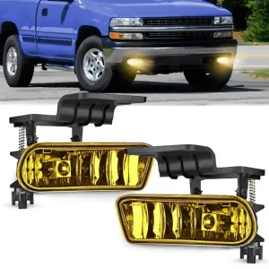 1999-2002 Chevy Silverado 1500 2500 2001-2002 Chevy Silverado 3500 2000-2006 Chevy Suburban Tahoe Amber Fog Light Assembly