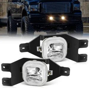 1999-2004 Ford F250 F350 F450 F550 Super Duty 2001-2004 Ford Excursion Fog Lights Assembly H10 42W Bulbs