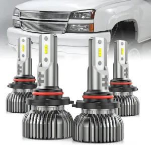 1999-2006 Chevy Silverado 1500 2500 3500 9005 9006 LED Headlight Bulbs