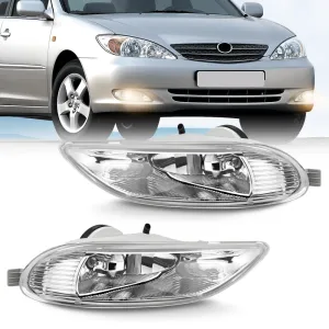 2002-2004 Toyota Camry 2005-2008 Corolla 2002 2003 Solara Fog Light Assembly Clear Lens 9006 55W Bulbs