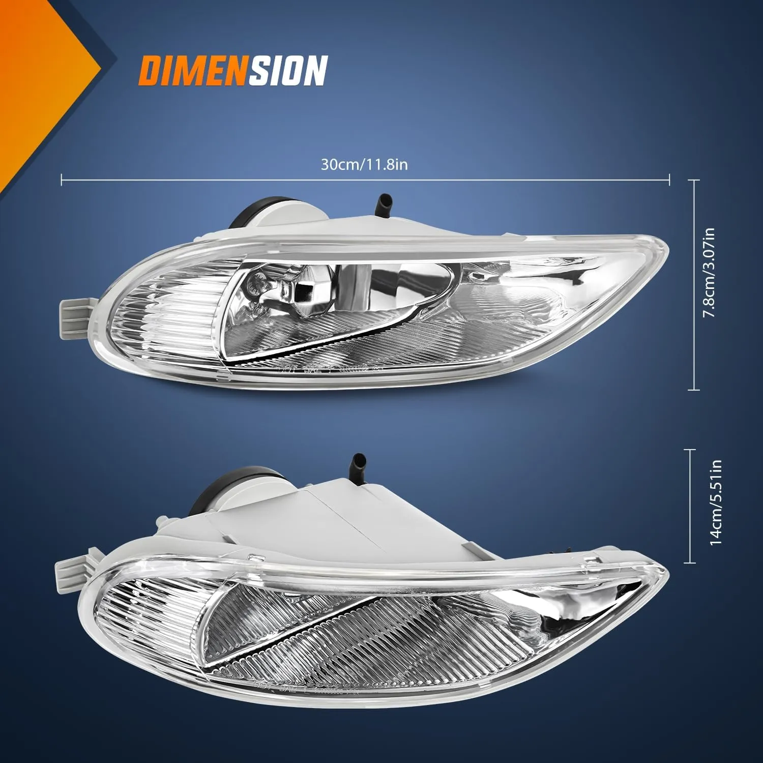 2002-2004 Toyota Camry 2005-2008 Corolla 2002 2003 Solara Fog Light Assembly Clear Lens 9006 55W Bulbs