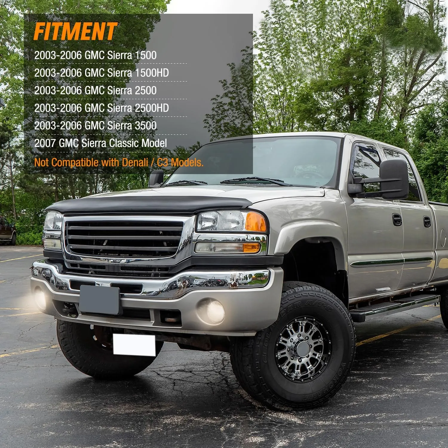 2003-2006 GMC Sierra 1500 1500HD 2500 2500HD 3500 2007 GMC Sierra Classic Fog Lights Assembly