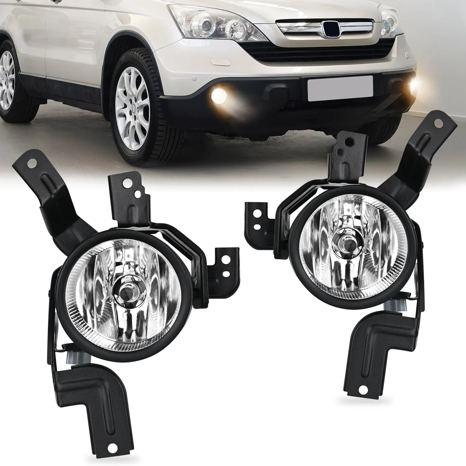 2007-2009 Honda CRV EX EX-L LX Fog Lights Assembly Clear Lens