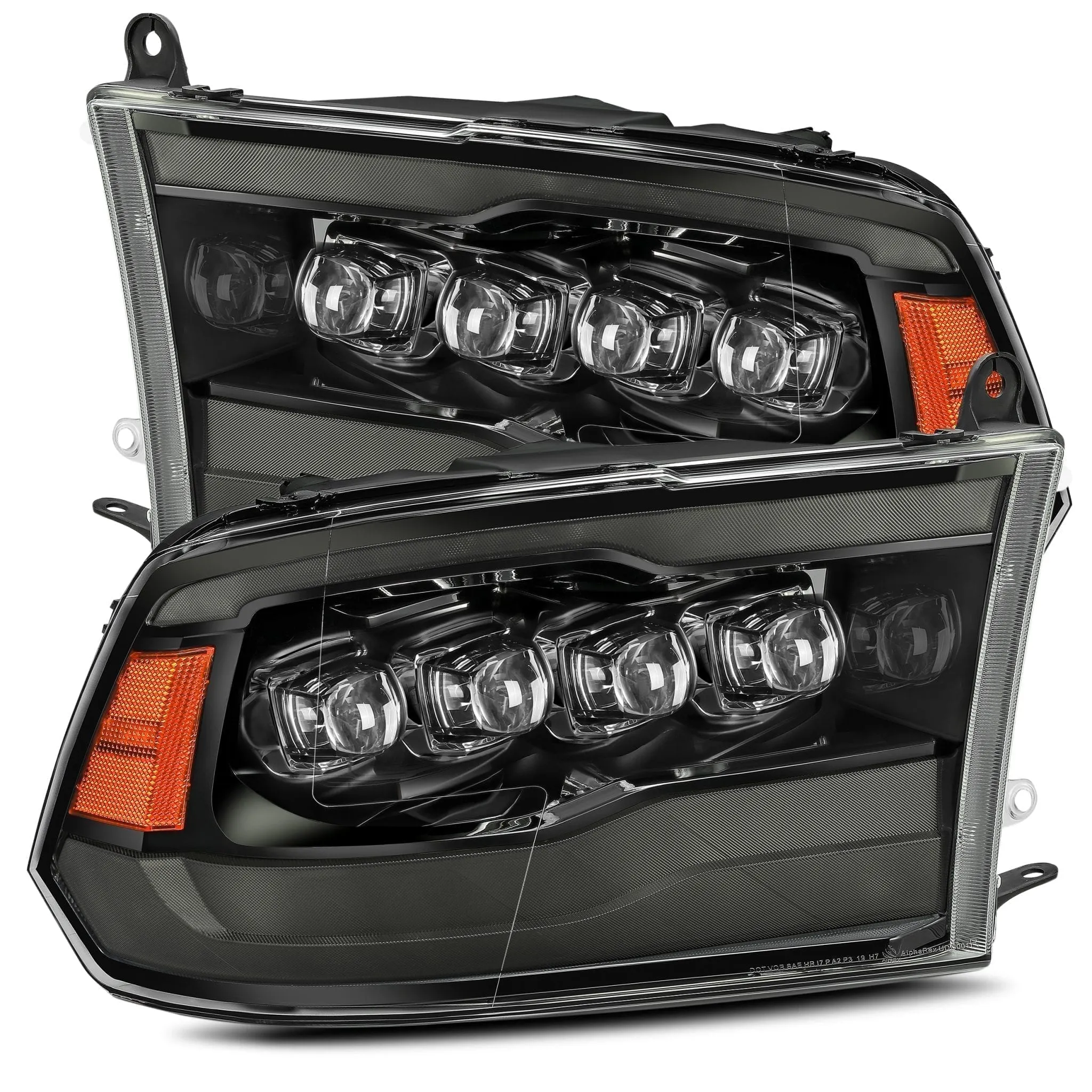 2009-2018 Ram Truck NOVA-Series LED Projector Headlights Alpha-Black Alpha-Rex 880541