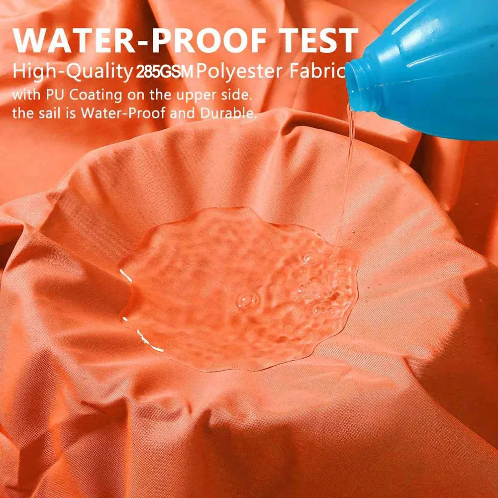 300d Sun Shade Sail Orange Home Outdoor Garden Waterproof Canopy Patio Plant Cover Uv Block Awning Decoration Sunshade Triangle