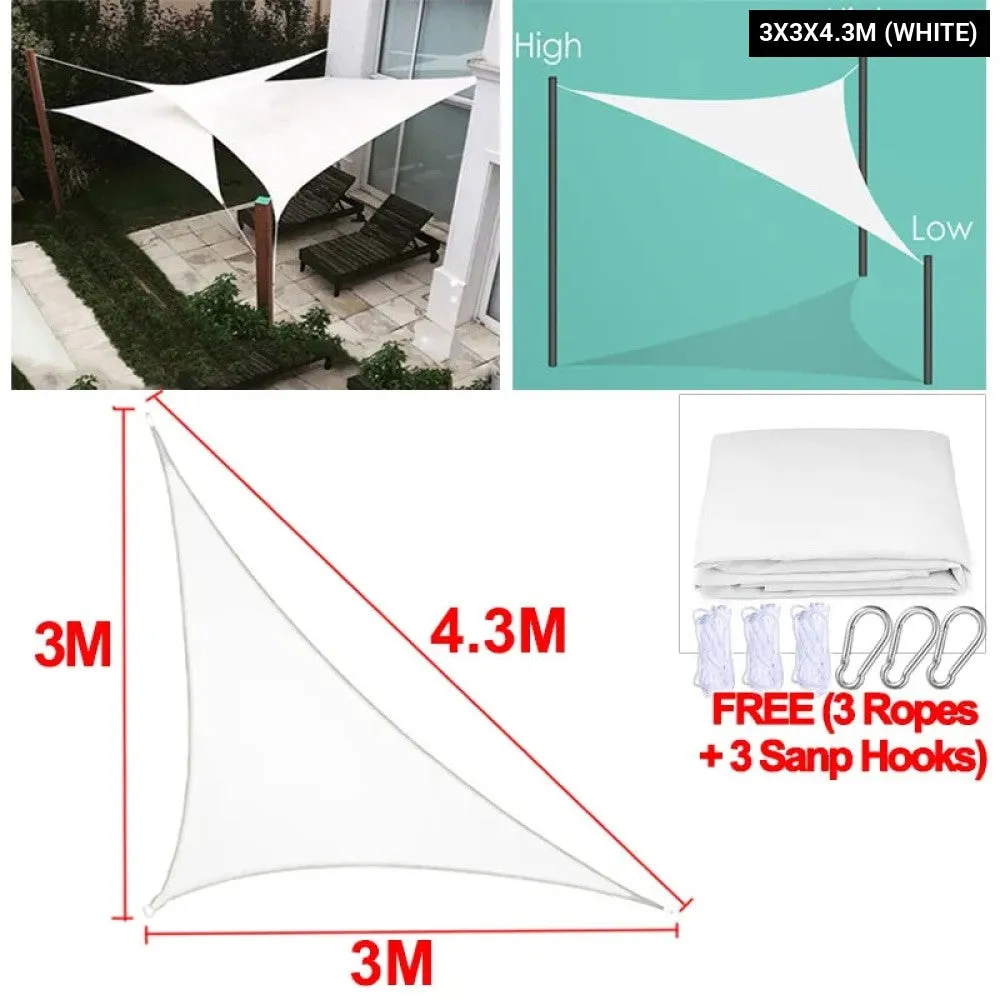 300d Waterproof Sun Shelter Triangle Sun Shade Protection Outdoor Garden Patio Pool Shade Sunscreen Sail Awning