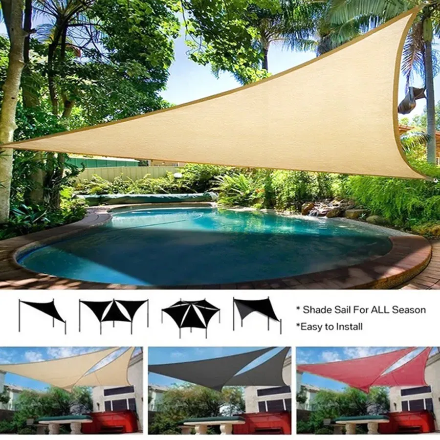 300d Waterproof Sun Shelter Triangle Sun Shade Protection Outdoor Garden Patio Pool Shade Sunscreen Sail Awning