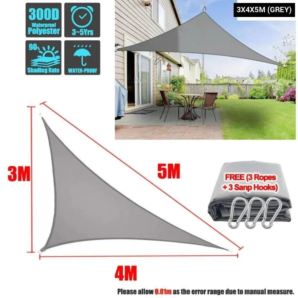 300d Waterproof Sun Shelter Triangle Sun Shade Protection Outdoor Garden Patio Pool Shade Sunscreen Sail Awning