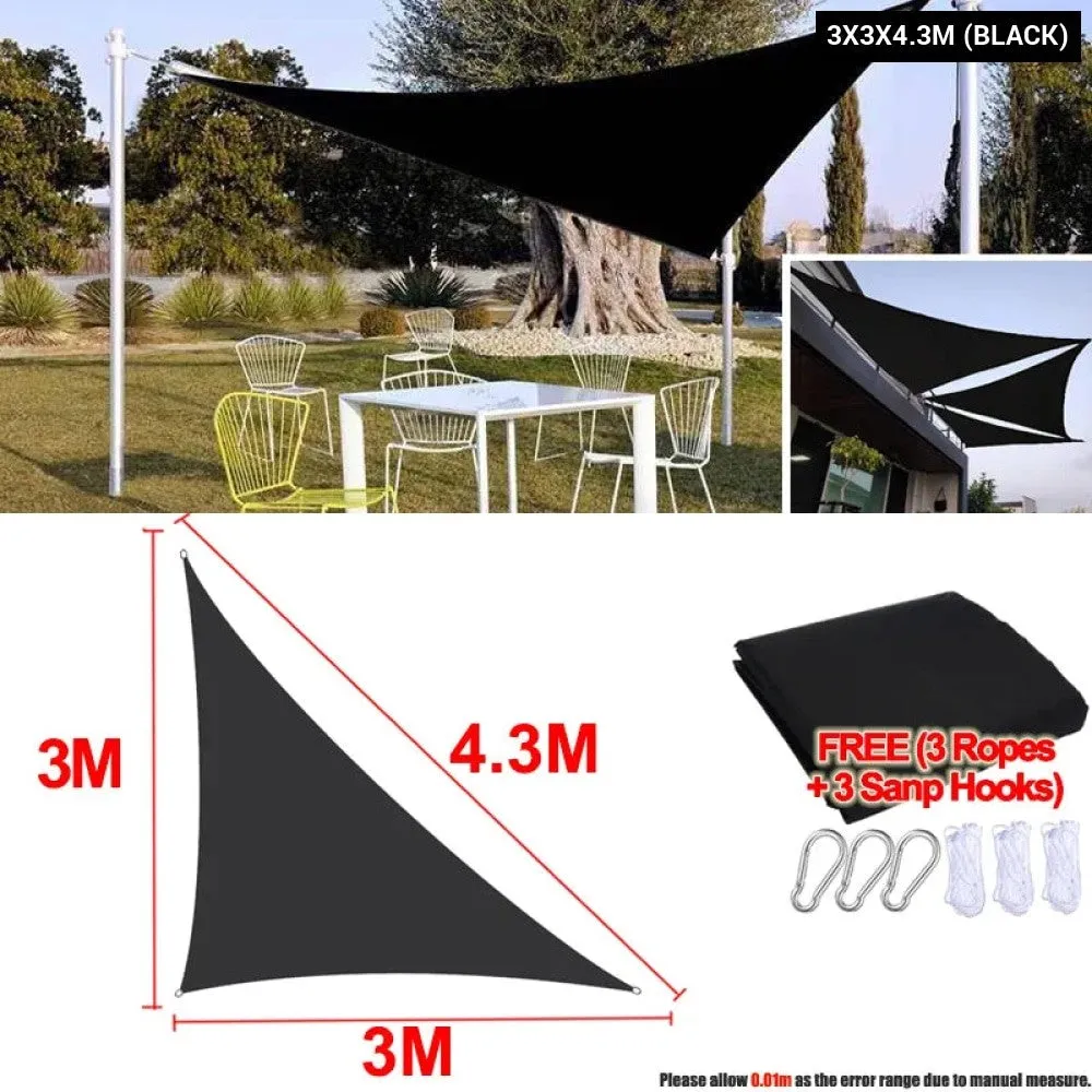 300d Waterproof Sun Shelter Triangle Sun Shade Protection Outdoor Garden Patio Pool Shade Sunscreen Sail Awning