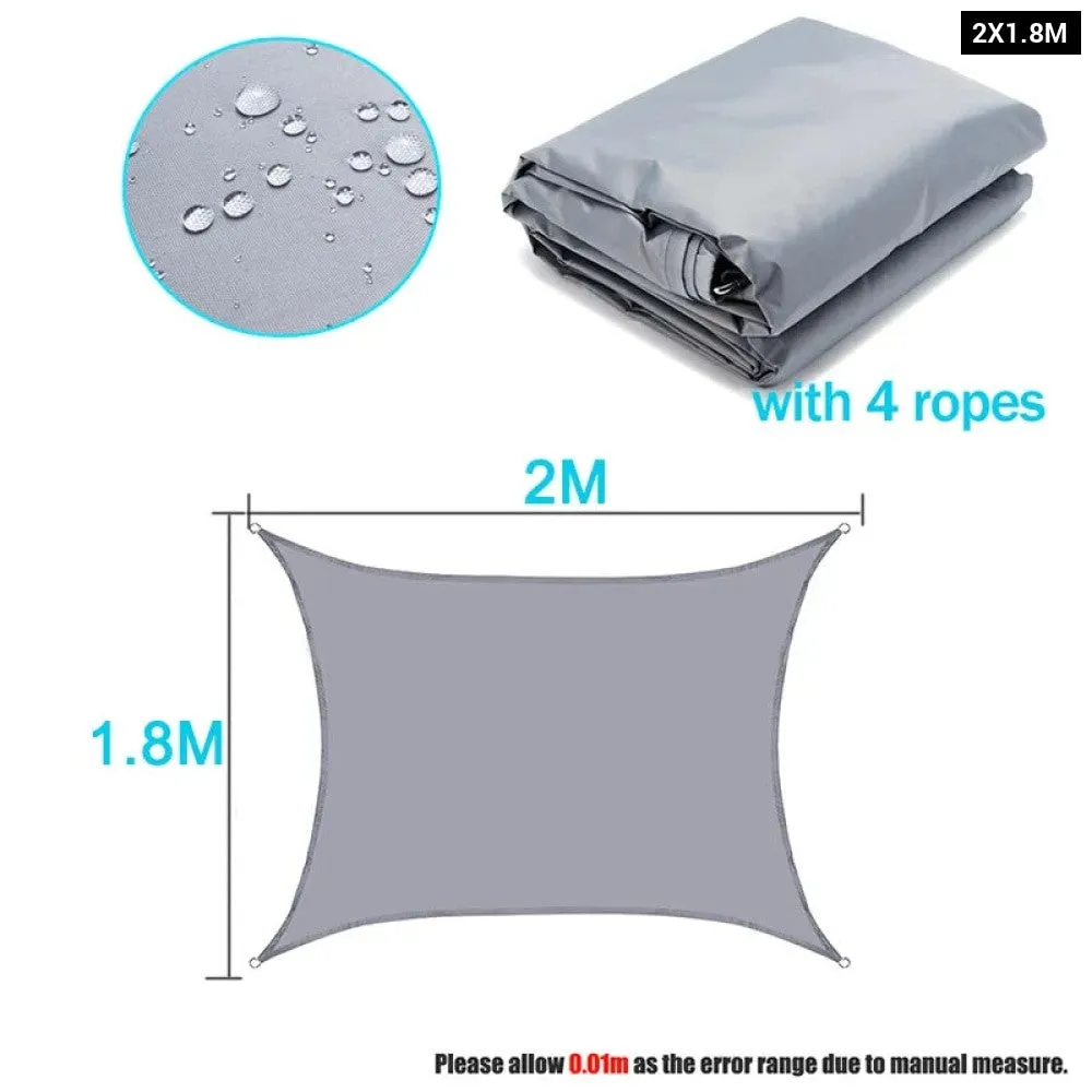 3/4*5m 5*6m 6*8m Uv Protection 70% Waterproof Oxford Cloth Outdoor Sun Sunscreen Shade Sails Net Canopies Yard Garden Encrypted