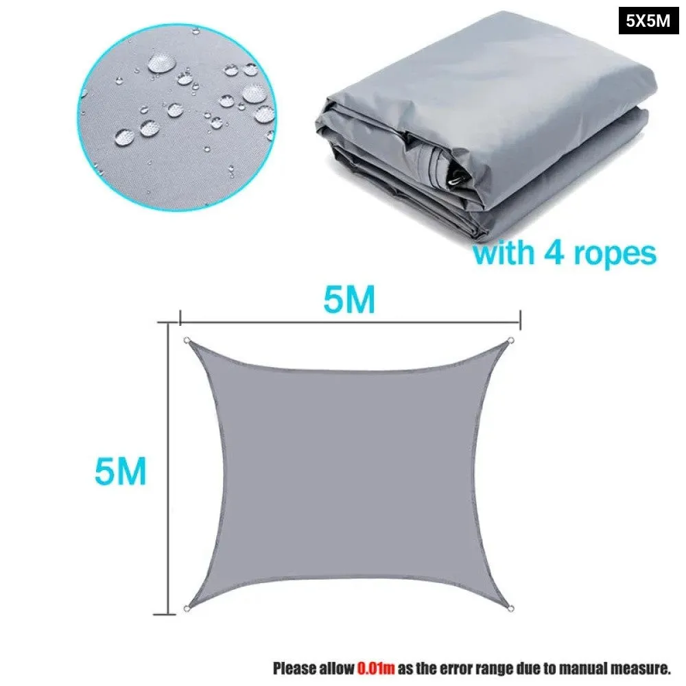 3/4*5m 5*6m 6*8m Uv Protection 70% Waterproof Oxford Cloth Outdoor Sun Sunscreen Shade Sails Net Canopies Yard Garden Encrypted