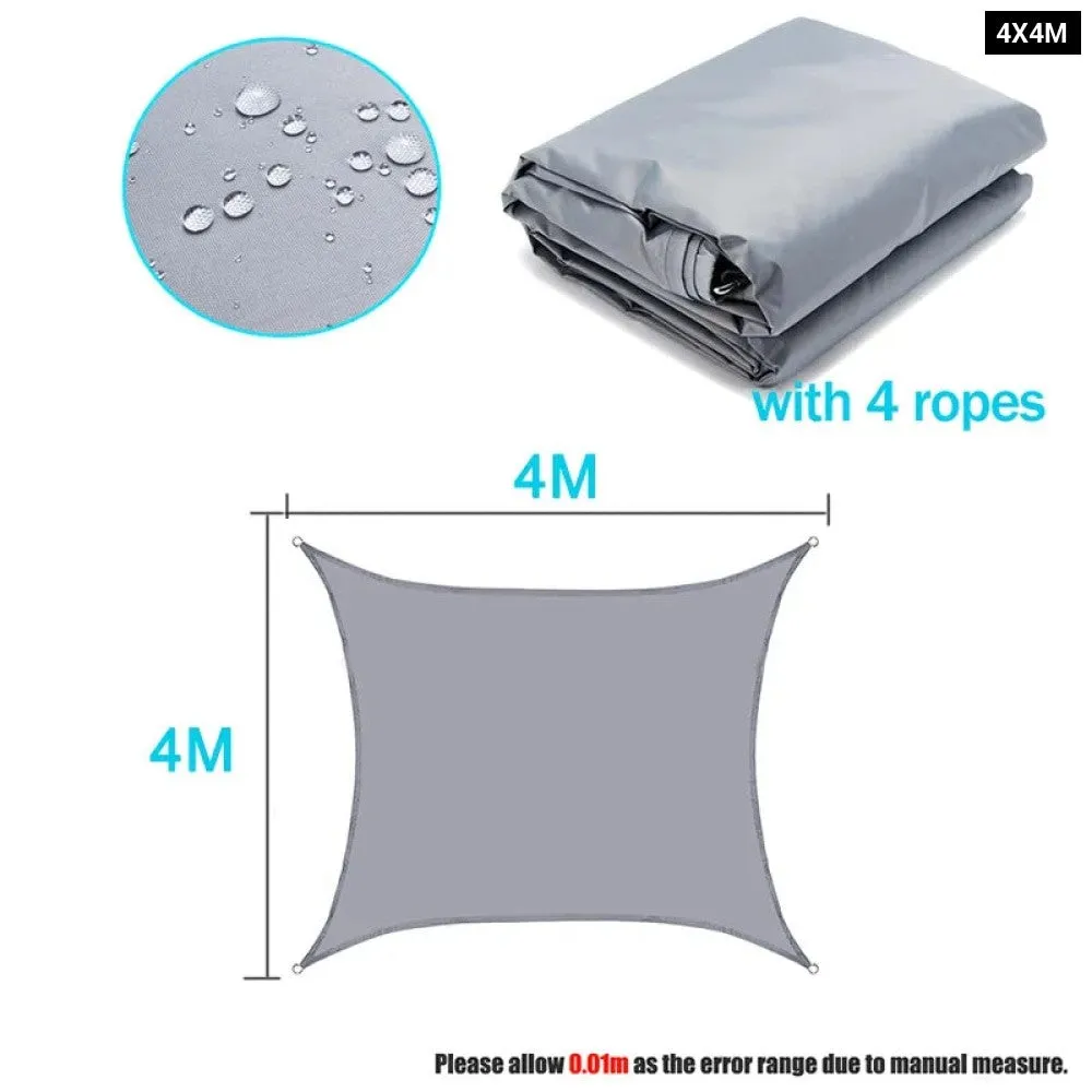 3/4*5m 5*6m 6*8m Uv Protection 70% Waterproof Oxford Cloth Outdoor Sun Sunscreen Shade Sails Net Canopies Yard Garden Encrypted