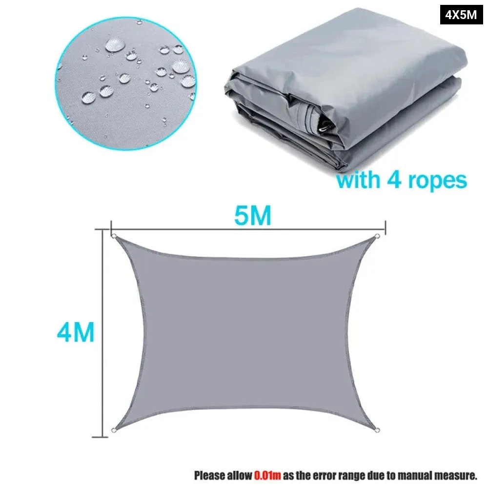 3/4*5m 5*6m 6*8m Uv Protection 70% Waterproof Oxford Cloth Outdoor Sun Sunscreen Shade Sails Net Canopies Yard Garden Encrypted