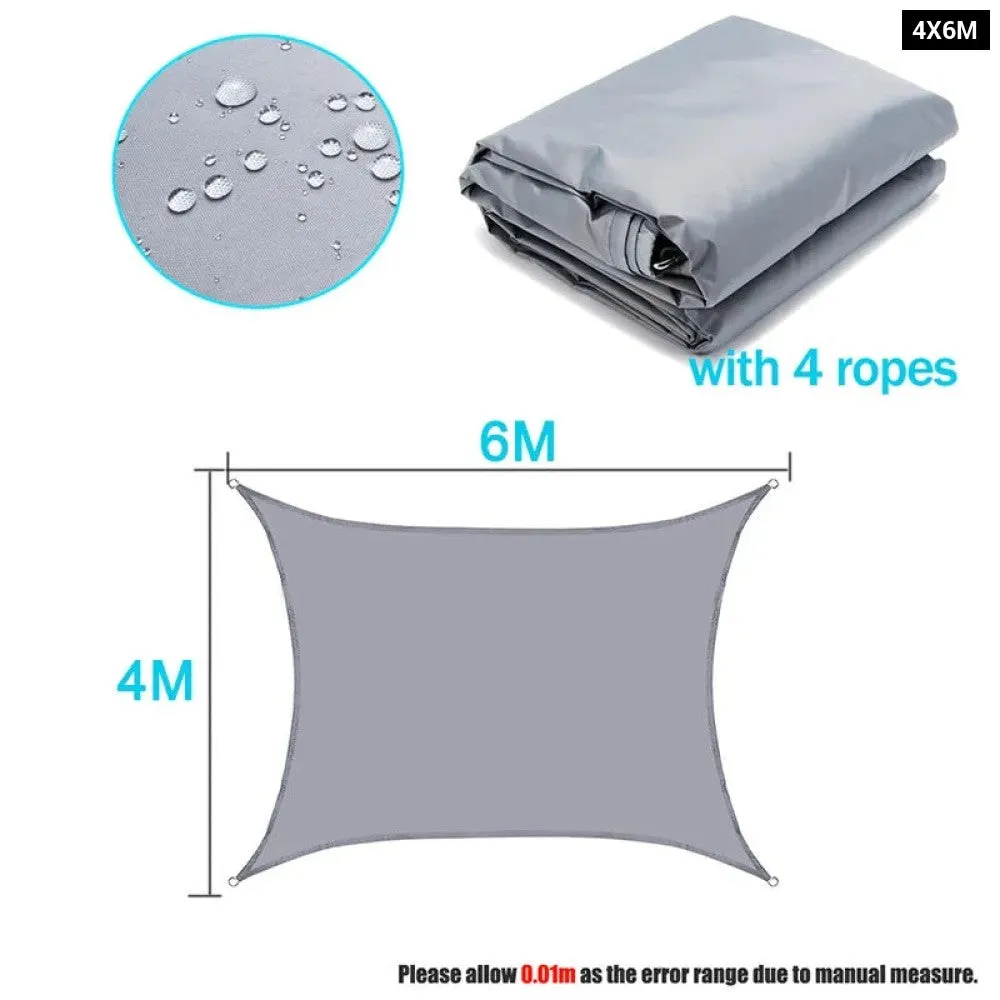 3/4*5m 5*6m 6*8m Uv Protection 70% Waterproof Oxford Cloth Outdoor Sun Sunscreen Shade Sails Net Canopies Yard Garden Encrypted