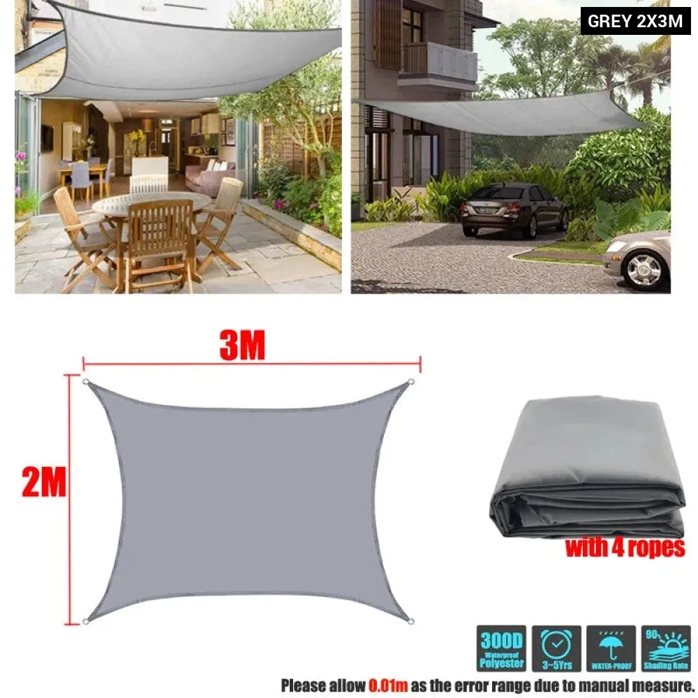 420d Waterproof Shade Sail Square Rectangle Sunshade Garden Terrace Canopy Swimming Yard Sail Awning
