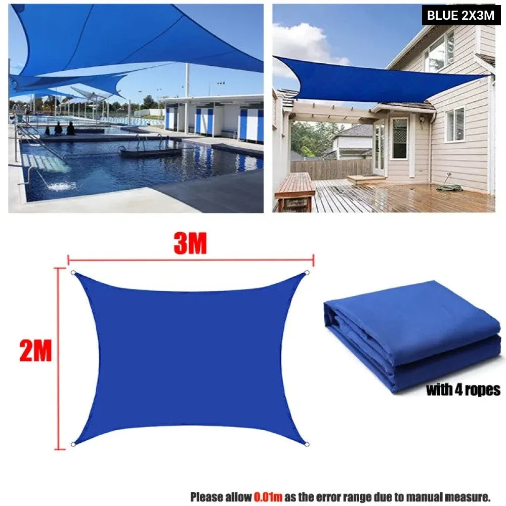 420d Waterproof Shade Sail Square Rectangle Sunshade Garden Terrace Canopy Swimming Yard Sail Awning