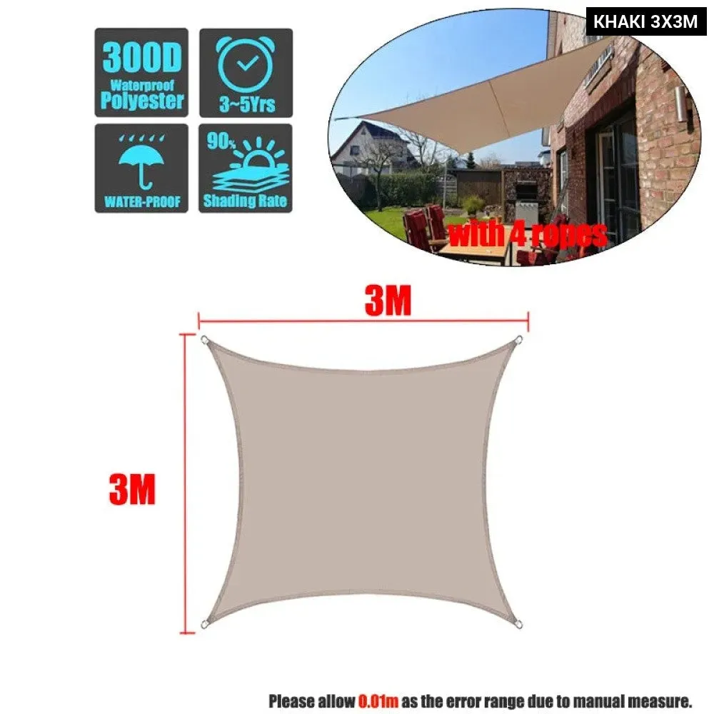420d Waterproof Shade Sail Square Rectangle Sunshade Garden Terrace Canopy Swimming Yard Sail Awning