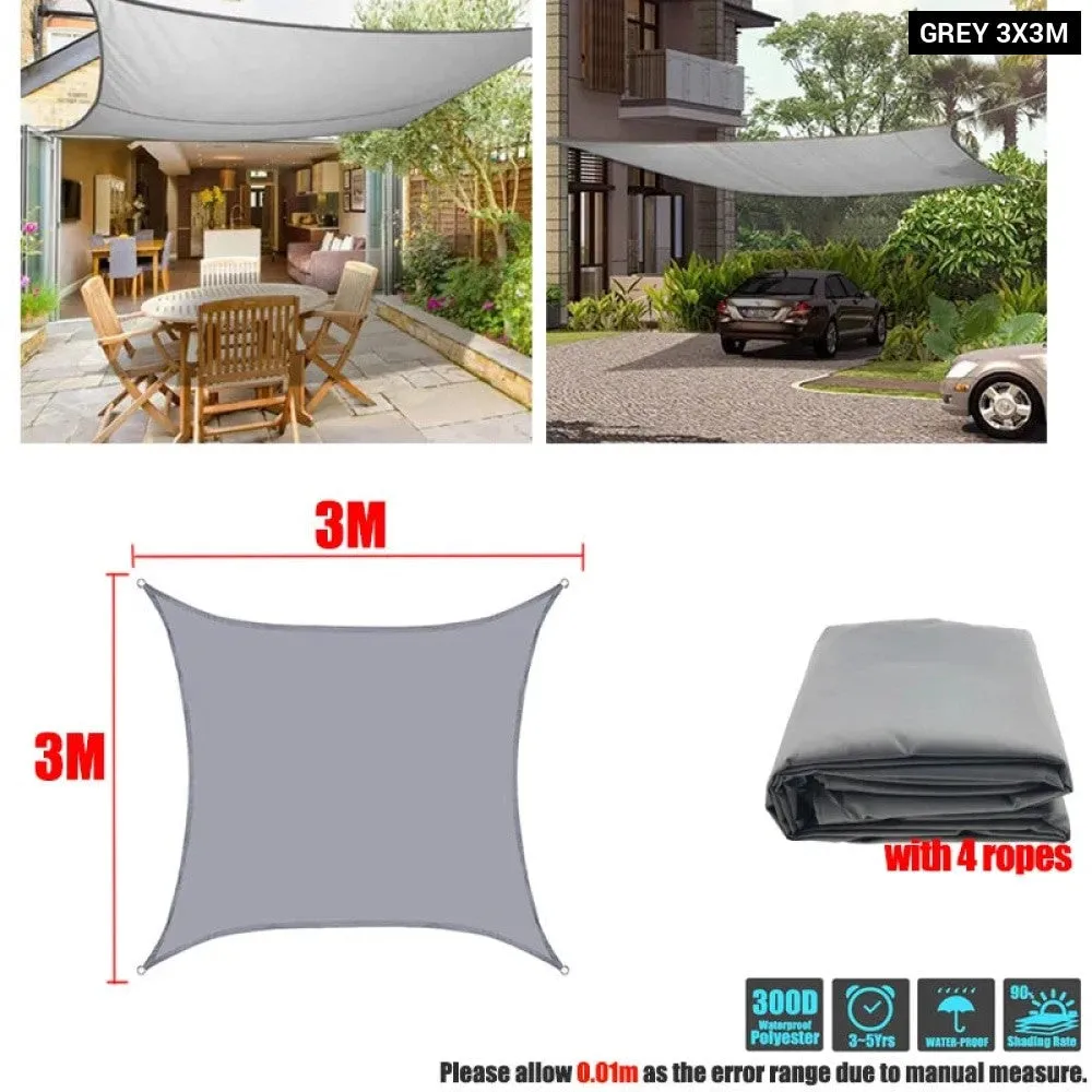 420d Waterproof Shade Sail Square Rectangle Sunshade Garden Terrace Canopy Swimming Yard Sail Awning