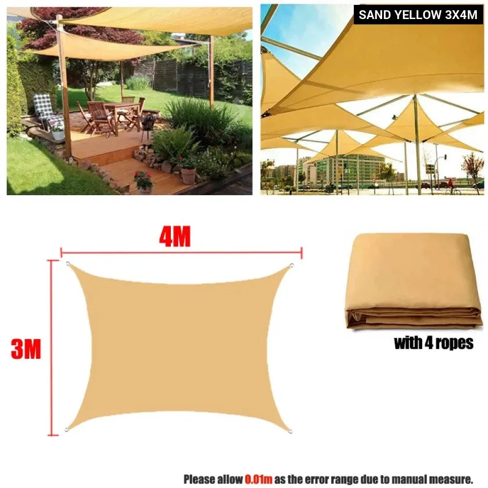 420d Waterproof Shade Sail Square Rectangle Sunshade Garden Terrace Canopy Swimming Yard Sail Awning