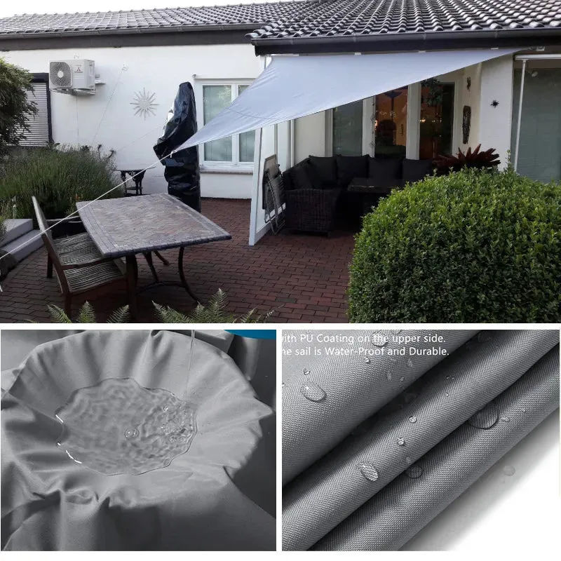 420d Waterproof Shade Sail Square Rectangle Sunshade Garden Terrace Canopy Swimming Yard Sail Awning