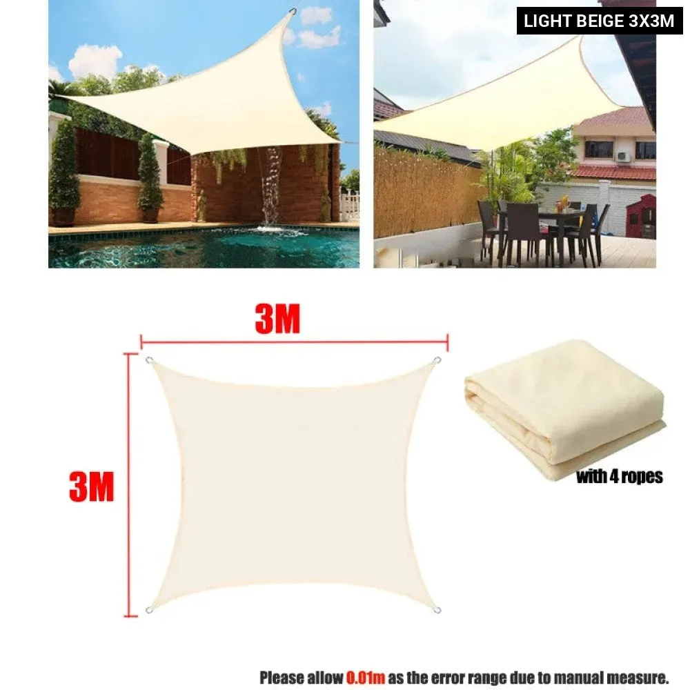 420d Waterproof Shade Sail Square Rectangle Sunshade Garden Terrace Canopy Swimming Yard Sail Awning