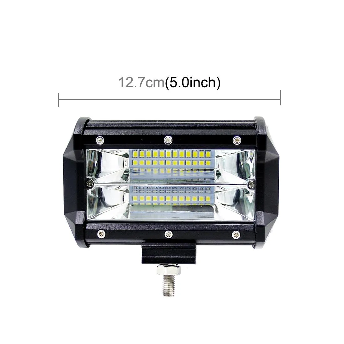 5 Inch 18W 24 LED Waterproof IP67 Two Bar Modified Off-Road Lights Spotlight Light Car Work Lights DC 9-48V | White