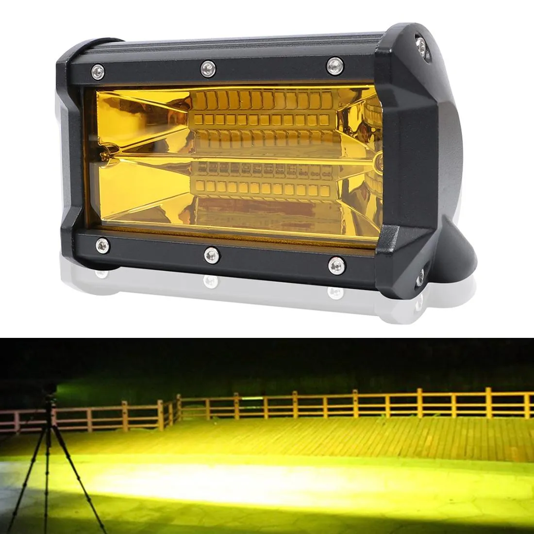 5 Inch 18W 24 LED Waterproof IP67 Two Bar Modified Off-Road Lights Spotlight Light Car Work Lights DC 9-48V | White