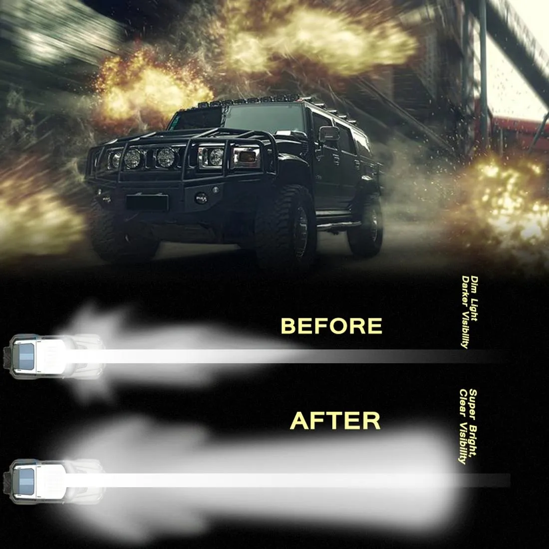 5 Inch 18W 24 LED Waterproof IP67 Two Bar Modified Off-Road Lights Spotlight Light Car Work Lights DC 9-48V | White