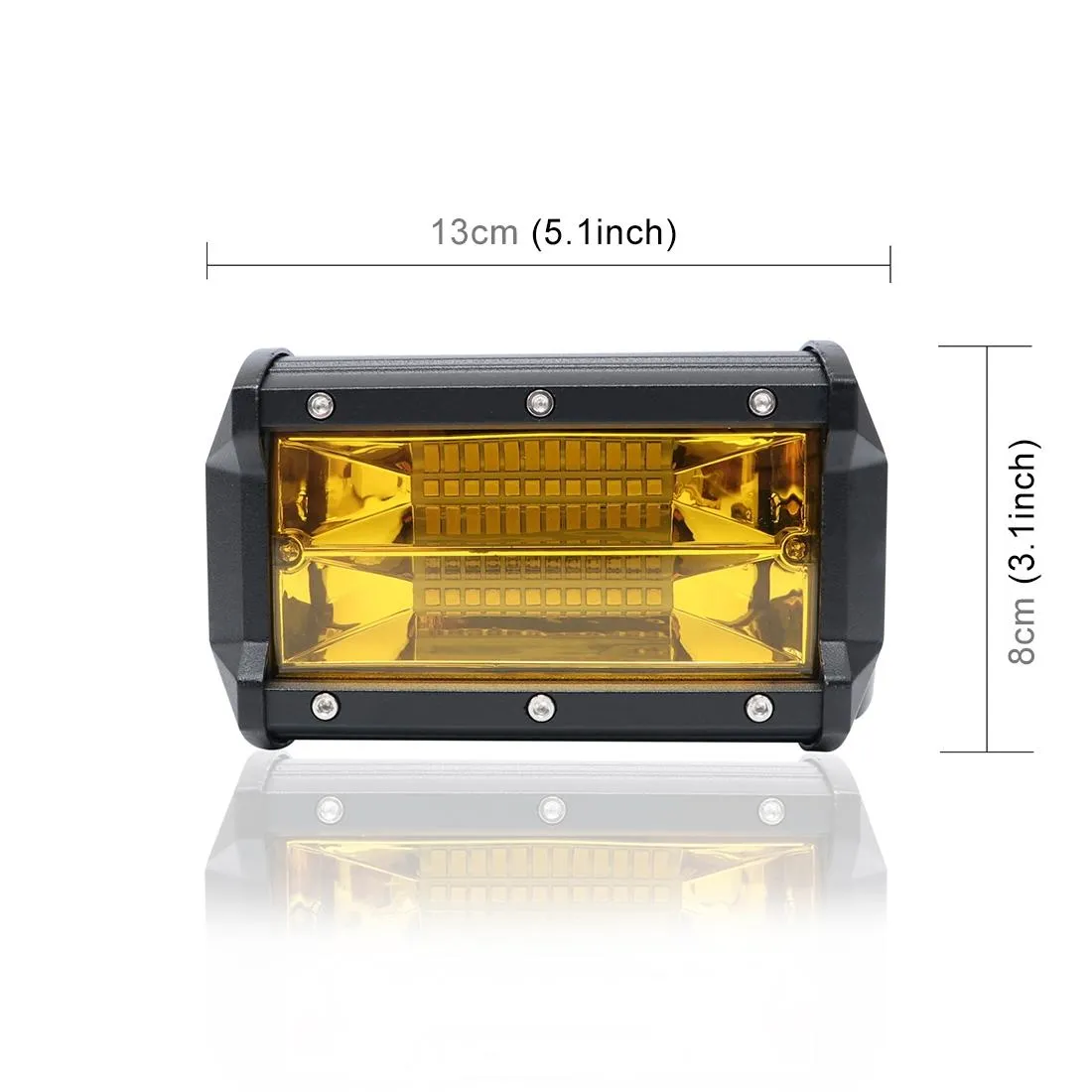 5 Inch 18W 24 LED Waterproof IP67 Two Bar Modified Off-Road Lights Spotlight Light Car Work Lights DC 9-48V | White