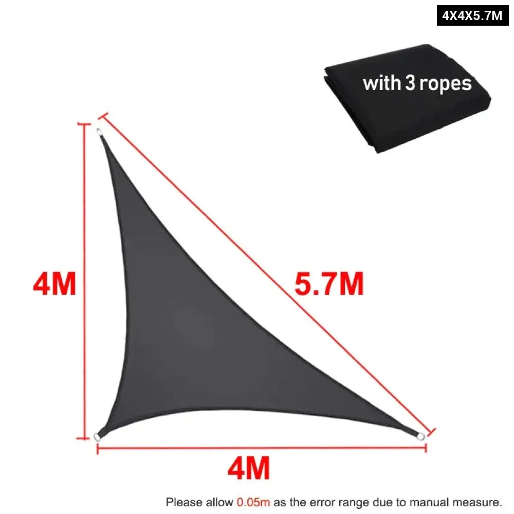 Black Oxford Right Triangle Visor Sun Shade Sail Pool Cover Sunscreen Awnings Waterproof Sail Canopy 420d