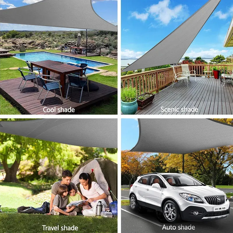 Black Oxford Right Triangle Visor Sun Shade Sail Pool Cover Sunscreen Awnings Waterproof Sail Canopy 420d