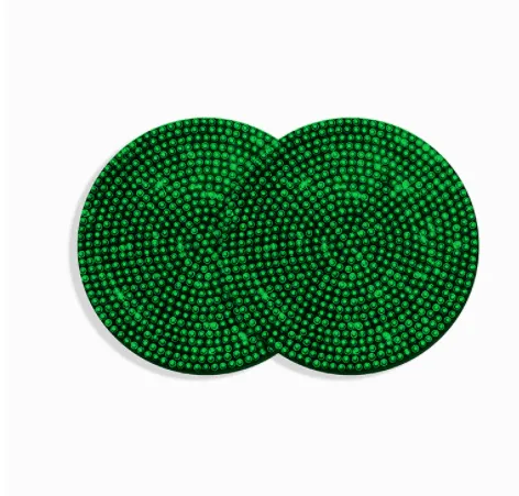 Bling Car Coasters For Cup Holder 2 Pack Universal Anti Slip Silicone Cup Holder Insert Crystal Rhinestone Car Interior Accessories