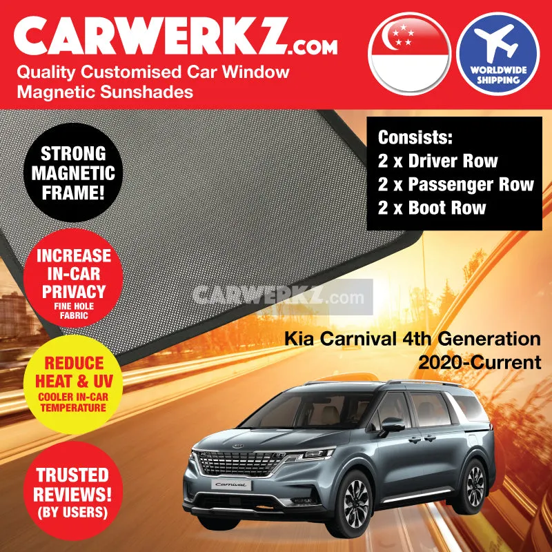 Customised Window Magnetic Sunshades for Kia Carnival 2020-Current 4th Generation (KA4) Korea MPV