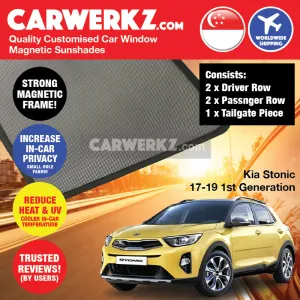 Customised Window Magnetic Sunshades for Kia Stonic 2017-2020 1st Generation (KX1) Korea SUV
